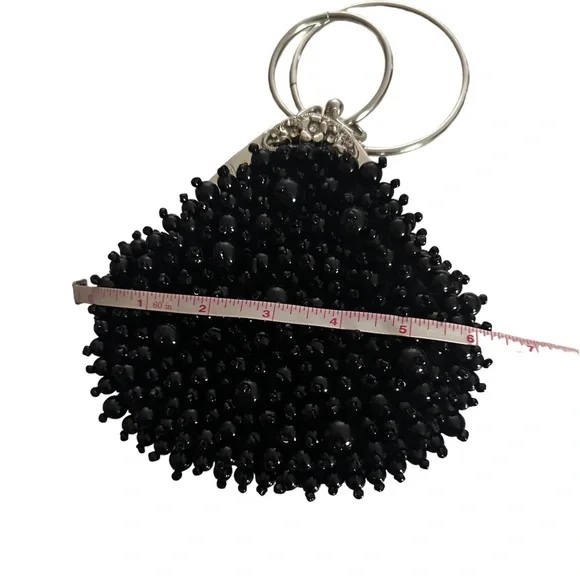Vintage Beaded Black Purse - Picture 5 of 8